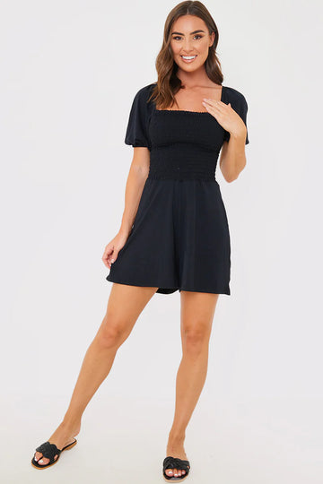 Shirred Bodice Playsuit
